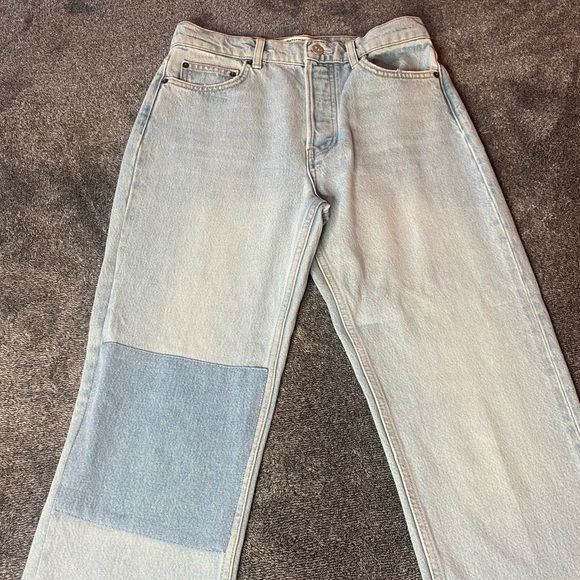 REFORMATION Tahoe Blue Jeans With Darker Blue Patch ( 26 ) - Picture 4 of 8